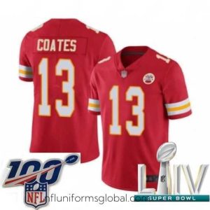 Divine 2020 Super Bowl LIV Kansas City Chiefs #13 Sammie Coates Red Team Color Vapor Untouchable Limited Player Football Jersey