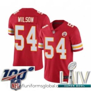Alluring 2020 Super Bowl LIV Kansas City Chiefs #54 Damien Wilson Red Team Color Vapor Untouchable Limited Player Football Jersey