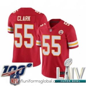 Irresistible 2020 Super Bowl LIV Kansas City Chiefs #55 Frank Clark Red Team Color Vapor Untouchable Limited Player Football Jersey