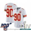 Alluring 2020 Super Bowl LIV Kansas City Chiefs #90 Emmanuel Ogbah White Vapor Untouchable Limited Player Football Jersey