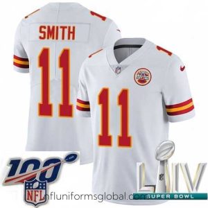 Alluring 2020 Super Bowl LIV Nike Kansas City Chiefs #11 Alex Smith White Vapor Untouchable Limited Player NFL Jersey