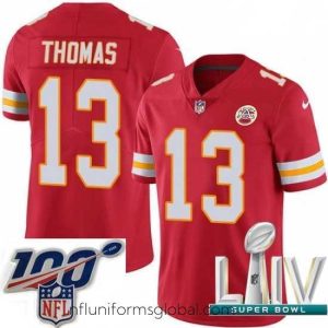 Alluring 2020 Super Bowl LIV Nike Kansas City Chiefs #13 De'Anthony Thomas Red Team Color Vapor Untouchable Limited Player NFL Jersey