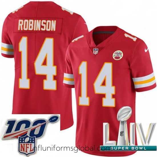 Stunning 2020 Super Bowl LIV Nike Kansas City Chiefs #14 Demarcus Robinson Red Team Color Vapor Untouchable Limited Player NFL Jersey