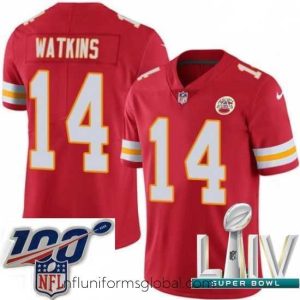 Alluring 2020 Super Bowl LIV Nike Kansas City Chiefs #14 Sammy Watkins Red Team Color Vapor Untouchable Limited Player NFL Jersey
