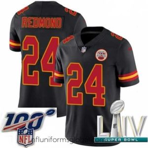 Ravishing 2020 Super Bowl LIV Nike Kansas City Chiefs #24 Will Redmond Limited Black Rush Vapor Untouchable NFL Jersey