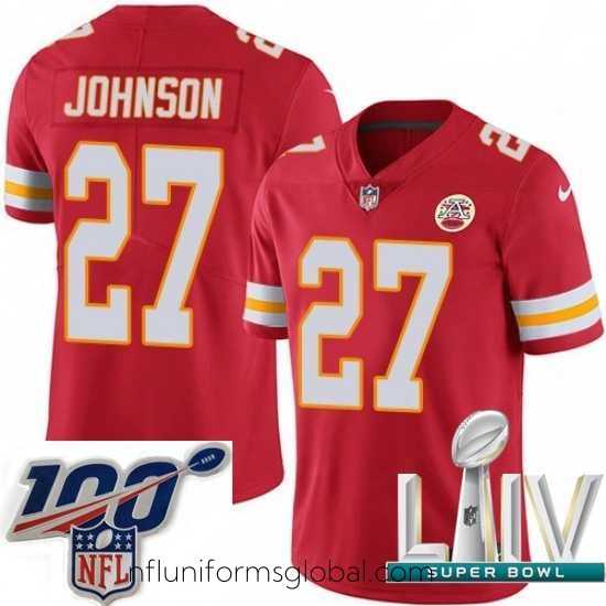 Ravishing 2020 Super Bowl LIV Nike Kansas City Chiefs #27 Larry Johnson Red Team Color Vapor Untouchable Limited Player NFL Jersey