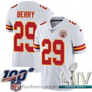 Exquisite 2020 Super Bowl LIV Nike Kansas City Chiefs #29 Eric Berry White Vapor Untouchable Limited Player NFL Jersey