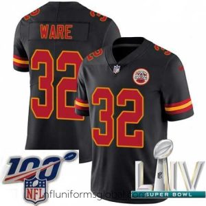 Stunning 2020 Super Bowl LIV Nike Kansas City Chiefs #32 Spencer Ware Limited Black Rush Vapor Untouchable NFL Jersey