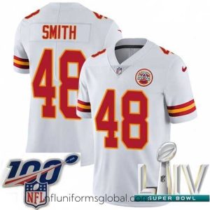 Gorgeous 2020 Super Bowl LIV Nike Kansas City Chiefs #48 Terrance Smith White Vapor Untouchable Limited Player NFL Jersey