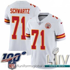 Ravishing 2020 Super Bowl LIV Nike Kansas City Chiefs #71 Mitchell Schwartz White Vapor Untouchable Limited Player NFL Jersey
