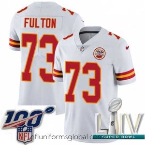 Gorgeous 2020 Super Bowl LIV Nike Kansas City Chiefs #73 Zach Fulton White Vapor Untouchable Limited Player NFL Jersey
