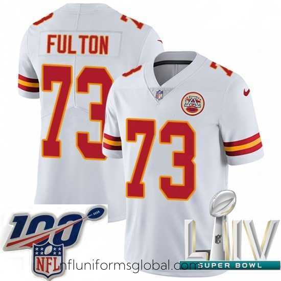 Gorgeous 2020 Super Bowl LIV Nike Kansas City Chiefs #73 Zach Fulton White Vapor Untouchable Limited Player NFL Jersey