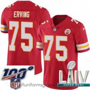 Enchanting 2020 Super Bowl LIV Nike Kansas City Chiefs #75 Cameron Erving Red Team Color Vapor Untouchable Limited Player NFL Jersey