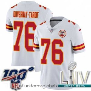 Alluring 2020 Super Bowl LIV Nike Kansas City Chiefs #76 Laurent Duvernay-Tardif White Vapor Untouchable Limited Player NFL Jersey