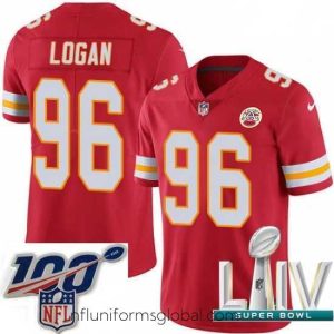 Irresistible 2020 Super Bowl LIV Nike Kansas City Chiefs #96 Bennie Logan Red Team Color Vapor Untouchable Limited Player NFL Jersey