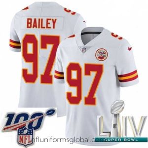 Enchanting 2020 Super Bowl LIV Nike Kansas City Chiefs #97 Allen Bailey White Vapor Untouchable Limited Player NFL Jersey