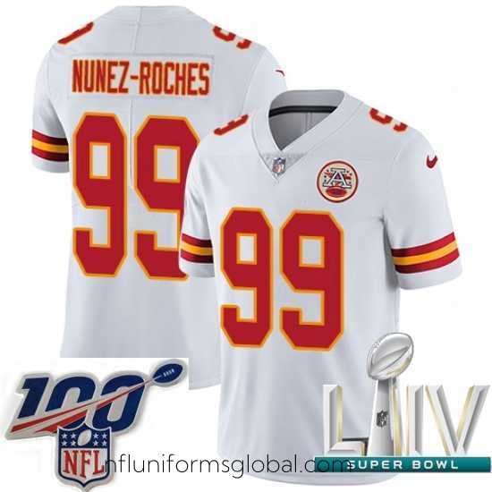Alluring 2020 Super Bowl LIV Nike Kansas City Chiefs #99 Rakeem Nunez-Roches White Vapor Untouchable Limited Player NFL Jersey