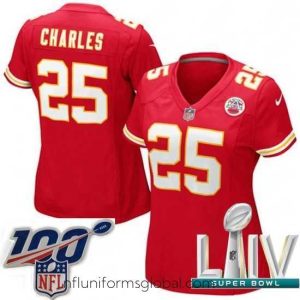 Alluring 2020 Super Bowl LIV Kansas City Chiefs #25 Jamaal Charles Red Team Color Vapor Untouchable Limited Player Football Jersey