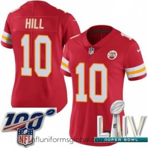 Gorgeous 2020 Super Bowl LIV Nike Kansas City Chiefs #10 Tyreek Hill Red Team Color Vapor Untouchable Limited Player NFL Jersey