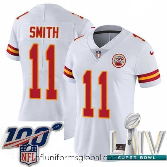 Stunning 2020 Super Bowl LIV Nike Kansas City Chiefs #11 Alex Smith White Vapor Untouchable Limited Player NFL Jersey