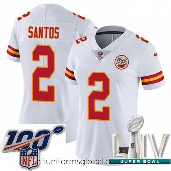 Sumptuous 2020 Super Bowl LIV Nike Kansas City Chiefs #2 Cairo Santos White Vapor Untouchable Limited Player NFL Jersey