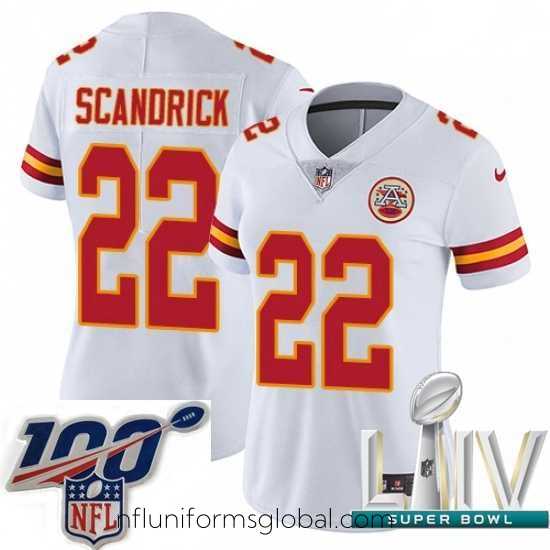 Divine 2020 Super Bowl LIV Nike Kansas City Chiefs #22 Orlando Scandrick White Vapor Untouchable Limited Player NFL Jersey