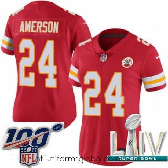 Ravishing 2020 Super Bowl LIV Nike Kansas City Chiefs #24 David Amerson Red Team Color Vapor Untouchable Limited Player NFL Jersey