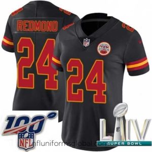 Gorgeous 2020 Super Bowl LIV Nike Kansas City Chiefs #24 Will Redmond Limited Black Rush Vapor Untouchable NFL Jersey