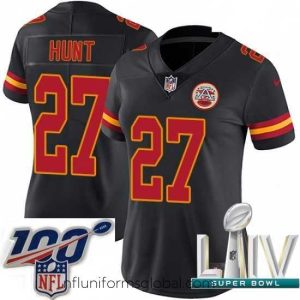 Stunning 2020 Super Bowl LIV Nike Kansas City Chiefs #27 Kareem Hunt Limited Black Rush Vapor Untouchable NFL Jersey