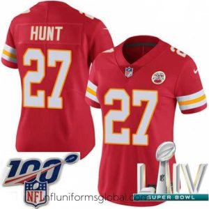 Sumptuous 2020 Super Bowl LIV Nike Kansas City Chiefs #27 Kareem Hunt Red Team Color Vapor Untouchable Limited Player NFL Jersey