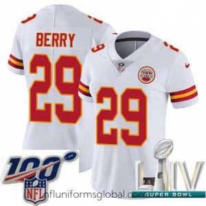 Gorgeous 2020 Super Bowl LIV Nike Kansas City Chiefs #29 Eric Berry White Vapor Untouchable Limited Player NFL Jersey