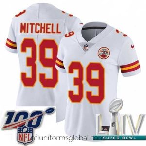 Alluring 2020 Super Bowl LIV Nike Kansas City Chiefs #39 Terrance Mitchell White Vapor Untouchable Limited Player NFL Jersey