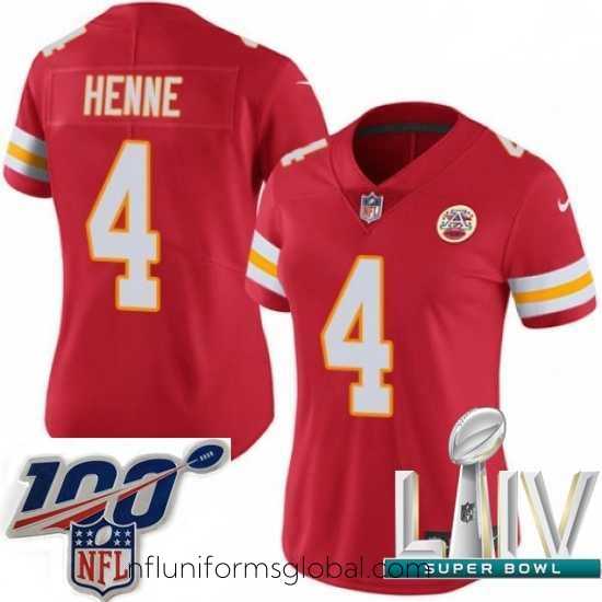 Captivating 2020 Super Bowl LIV Nike Kansas City Chiefs #4 Chad Henne Red Team Color Vapor Untouchable Limited Player NFL Jersey