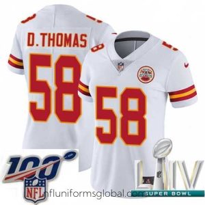 Gorgeous 2020 Super Bowl LIV Nike Kansas City Chiefs #58 Derrick Thomas White Vapor Untouchable Limited Player NFL Jersey