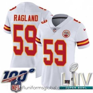 Gorgeous 2020 Super Bowl LIV Nike Kansas City Chiefs #59 Reggie Ragland White Vapor Untouchable Limited Player NFL Jersey
