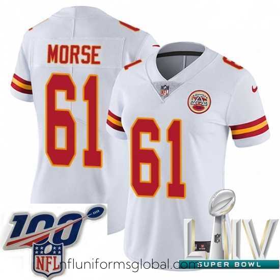 Enchanting 2020 Super Bowl LIV Nike Kansas City Chiefs #61 Mitch Morse White Vapor Untouchable Limited Player NFL Jersey