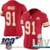 Stunning 2020 Super Bowl LIV Nike Kansas City Chiefs #91 Derrick Nnadi Red Team Color Vapor Untouchable Limited Player NFL Jersey