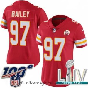 Sumptuous 2020 Super Bowl LIV Nike Kansas City Chiefs #97 Allen Bailey Red Team Color Vapor Untouchable Limited Player NFL Jersey