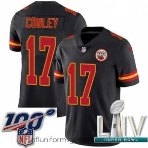 Sumptuous 2020 Super Bowl LIV Nike Kansas City Chiefs #17 Chris Conley Limited Black Rush Vapor Untouchable NFL Jersey