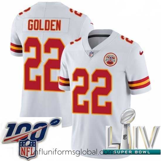 Irresistible 2020 Super Bowl LIV Nike Kansas City Chiefs #22 Robert Golden White Vapor Untouchable Limited Player NFL Jersey