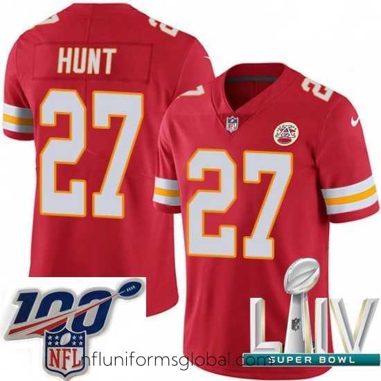 Irresistible 2020 Super Bowl LIV Nike Kansas City Chiefs #27 Kareem Hunt Red Team Color Vapor Untouchable Limited Player NFL Jersey