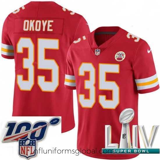 Irresistible 2020 Super Bowl LIV Nike Kansas City Chiefs #35 Christian Okoye Red Team Color Vapor Untouchable Limited Player NFL Jersey