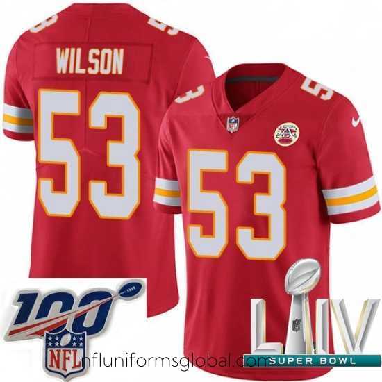 Divine 2020 Super Bowl LIV Nike Kansas City Chiefs #53 Ramik Wilson Red Team Color Vapor Untouchable Limited Player NFL Jersey