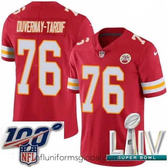 Captivating 2020 Super Bowl LIV Nike Kansas City Chiefs #76 Laurent Duvernay-Tardif Red Team Color Vapor Untouchable Limited Player NFL Jersey