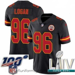 Captivating 2020 Super Bowl LIV Nike Kansas City Chiefs #90 Bennie Logan Limited Black Rush Vapor Untouchable NFL Jersey