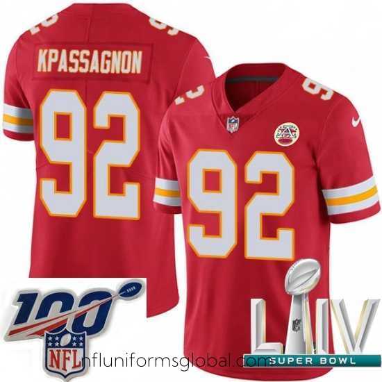 Enchanting 2020 Super Bowl LIV Nike Kansas City Chiefs #92 Tanoh Kpassagnon Red Team Color Vapor Untouchable Limited Player NFL Jersey