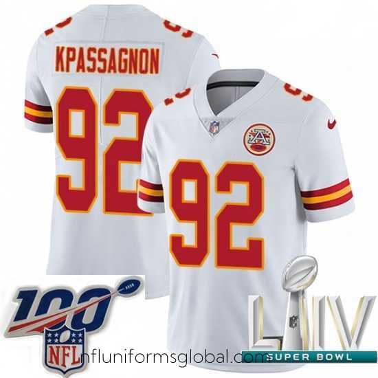 Ravishing 2020 Super Bowl LIV Nike Kansas City Chiefs #92 Tanoh Kpassagnon White Vapor Untouchable Limited Player NFL Jersey