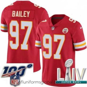 Sumptuous 2020 Super Bowl LIV Nike Kansas City Chiefs #97 Allen Bailey Red Team Color Vapor Untouchable Limited Player NFL Jersey