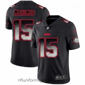 Alluring Chiefs 15 Patrick Mahomes Black Stitched Football Vapor Untouchable Limited Smoke Fashion Jersey