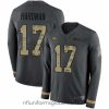 Sumptuous Chiefs 17 Mecole Hardman Anthracite Salute to Service Stitched Football Limited Therma Long Sleeve Jersey